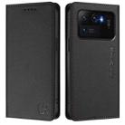 For Xiaomi Mi 11 Ultra RC01 Dual-Folded Magnetic Suction RFID Leather Phone Case(Black) - 2