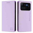 For Xiaomi Mi 11 Ultra RC01 Dual-Folded Magnetic Suction RFID Leather Phone Case(Light Purple) - 2