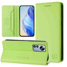 For Xiaomi 12 Pro / 12S Pro RC01 Dual-Folded Magnetic Suction RFID Leather Phone Case(Grass Green) - 1