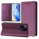 For Xiaomi 13 5G RC01 Dual-Folded Magnetic Suction RFID Leather Phone Case(Violet) - 1