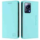 For Xiaomi 13 Lite 5G / Civi 2 RC01 Dual-Folded Magnetic Suction RFID Leather Phone Case(Mint Green) - 2