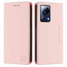 For Xiaomi 13 Lite 5G / Civi 2 RC01 Dual-Folded Magnetic Suction RFID Leather Phone Case(Pink) - 2