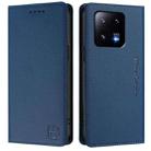 For Xiaomi 13 Pro 5G RC01 Dual-Folded Magnetic Suction RFID Leather Phone Case(Dark Blue) - 2