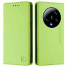 For Xiaomi 13 Ultra RC01 Dual-Folded Magnetic Suction RFID Leather Phone Case(Grass Green) - 2