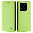For Xiaomi 14 5G RC01 Dual-Folded Magnetic Suction RFID Leather Phone Case(Grass Green) - 2