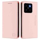 For Xiaomi 14 Pro 5G RC01 Dual-Folded Magnetic Suction RFID Leather Phone Case(Pink) - 2