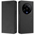 For Xiaomi 14 Ultra 5G RC01 Dual-Folded Magnetic Suction RFID Leather Phone Case(Black) - 2