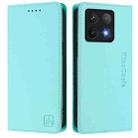 For Xiaomi 14T Pro RC01 Dual-Folded Magnetic Suction RFID Leather Phone Case(Mint Green) - 2