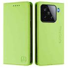 For Xiaomi 15 RC01 Dual-Folded Magnetic Suction RFID Leather Phone Case(Grass Green) - 2