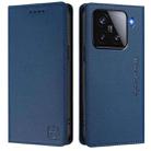 For Xiaomi 15 RC01 Dual-Folded Magnetic Suction RFID Leather Phone Case(Dark Blue) - 2