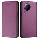 For Xiaomi Civi 3 5G RC01 Dual-Folded Magnetic Suction RFID Leather Phone Case(Violet) - 2