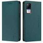 For Xiaomi Civi 1S RC01 Dual-Folded Magnetic Suction RFID Leather Phone Case(Dark Green) - 2