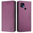 For Xiaomi Poco C40 RC01 Dual-Folded Magnetic Suction RFID Leather Phone Case(Violet) - 2