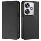For Xiaomi Poco F6 5G RC01 Dual-Folded Magnetic Suction RFID Leather Phone Case(Black) - 2