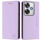 For Xiaomi Poco F6 5G RC01 Dual-Folded Magnetic Suction RFID Leather Phone Case(Light Purple) - 2