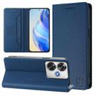 For Xiaomi Poco F6 5G RC01 Dual-Folded Magnetic Suction RFID Leather Phone Case(Dark Blue) - 1