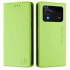 For Xiaomi Poco M4 Pro 4G RC01 Dual-Folded Magnetic Suction RFID Leather Phone Case(Grass Green) - 2