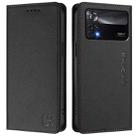 For Xiaomi Poco X4 Pro 5G RC01 Dual-Folded Magnetic Suction RFID Leather Phone Case(Black) - 2