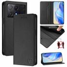 For Xiaomi Poco X6 Pro / Redmi K70E RC01 Dual-Folded Magnetic Suction RFID Leather Phone Case(Black) - 1