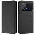 For Xiaomi Poco X6 Pro / Redmi K70E RC01 Dual-Folded Magnetic Suction RFID Leather Phone Case(Black) - 2