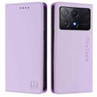 For Xiaomi Poco X6 Pro / Redmi K70E RC01 Dual-Folded Magnetic Suction RFID Leather Phone Case(Light Purple) - 2