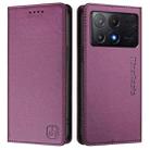 For Xiaomi Poco X6 Pro / Redmi K70E RC01 Dual-Folded Magnetic Suction RFID Leather Phone Case(Violet) - 2