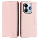 For Xiaomi Poco M7 Pro 5G RC01 Dual-Folded Magnetic Suction RFID Leather Phone Case(Pink) - 2