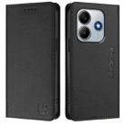 For Xiaomi Poco M7 Pro 5G RC01 Dual-Folded Magnetic Suction RFID Leather Phone Case(Black) - 2