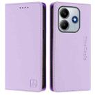 For Xiaomi Poco M7 Pro 5G RC01 Dual-Folded Magnetic Suction RFID Leather Phone Case(Light Purple) - 2