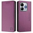 For Xiaomi Poco M7 Pro 5G RC01 Dual-Folded Magnetic Suction RFID Leather Phone Case(Violet) - 2