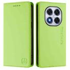 For Xiaomi Poco X7 5G / Redmi Note 14 Pro 5G RC01 Dual-Folded Magnetic Suction RFID Leather Phone Case(Grass Green) - 2