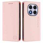 For Xiaomi Poco X7 5G / Redmi Note 14 Pro 5G RC01 Dual-Folded Magnetic Suction RFID Leather Phone Case(Pink) - 2