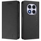 For Xiaomi Poco X7 5G / Redmi Note 14 Pro 5G RC01 Dual-Folded Magnetic Suction RFID Leather Phone Case(Black) - 2
