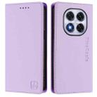 For Xiaomi Poco X7 5G / Redmi Note 14 Pro 5G RC01 Dual-Folded Magnetic Suction RFID Leather Phone Case(Light Purple) - 2