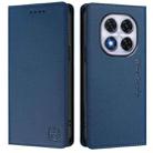 For Xiaomi Poco X7 5G / Redmi Note 14 Pro 5G RC01 Dual-Folded Magnetic Suction RFID Leather Phone Case(Dark Blue) - 2