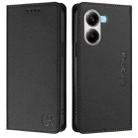 For Xiaomi Poco X7 Pro 5G / Redmi Turbo 4 5G RC01 Dual-Folded Magnetic Suction RFID Leather Phone Case(Black) - 2