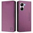 For Xiaomi Poco X7 Pro 5G / Redmi Turbo 4 5G RC01 Dual-Folded Magnetic Suction RFID Leather Phone Case(Violet) - 2