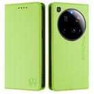 For Xiaomi 15 Ultra RC01 Dual-Folded Magnetic Suction RFID Leather Phone Case(Grass Green) - 2