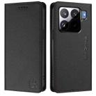 For Xiaomi 15S Pro RC01 Dual-Folded Magnetic Suction RFID Leather Phone Case(Black) - 2