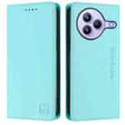 For Xiaomi Civi 5 Pro Curved RC01 Dual-Folded Magnetic Suction RFID Leather Phone Case(Mint Green) - 2