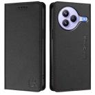 For Xiaomi Civi 5 Pro Curved RC01 Dual-Folded Magnetic Suction RFID Leather Phone Case(Black) - 2