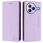 For Xiaomi Civi 5 Pro Curved RC01 Dual-Folded Magnetic Suction RFID Leather Phone Case(Light Purple) - 2