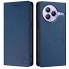 For Xiaomi Civi 5 Pro Curved RC01 Dual-Folded Magnetic Suction RFID Leather Phone Case(Dark Blue) - 2