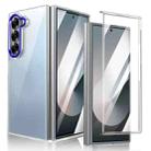 For Samsung Galaxy Z Fold6 lce Folding Series Integrated Clear PC Phone Case(Royal Blue) - 1