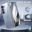 For Samsung Galaxy Z Fold6 lce Folding Series Integrated Clear PC Phone Case(Purple) - 2
