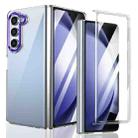 For Samsung Galaxy Z Fold5 lce Folding Series Integrated Clear PC Phone Case(Purple) - 1