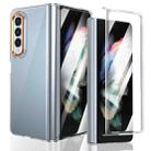For Samsung Galaxy Z Fold3 5G lce Folding Series Integrated Clear PC Phone Case(Orange) - 1
