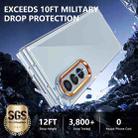 For Samsung Galaxy Z Fold3 5G lce Folding Series Integrated Clear PC Phone Case(Orange) - 3