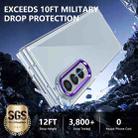 For Samsung Galaxy Z Fold3 5G lce Folding Series Integrated Clear PC Phone Case(Purple) - 3