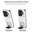 For Samsung Galaxy S24 FE 5G Stereoscopic Holder Sliding Camshield Phone Case(White) - 2